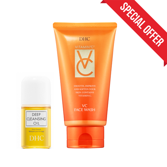 Double Cleanse | VC Face Wash 120g & Deep Cleansing Oil 30ml